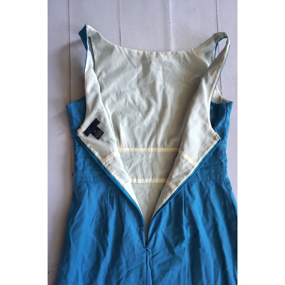 J.Crew Women Blue Sheath Dress – Size 8 - Picture 5 of 6